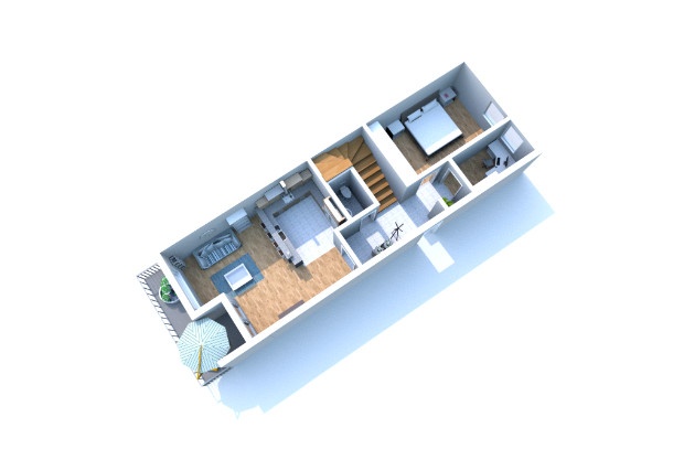 3D-Ansicht 1. OG Wohnung kaufen Waiblingen / Bittenfeld