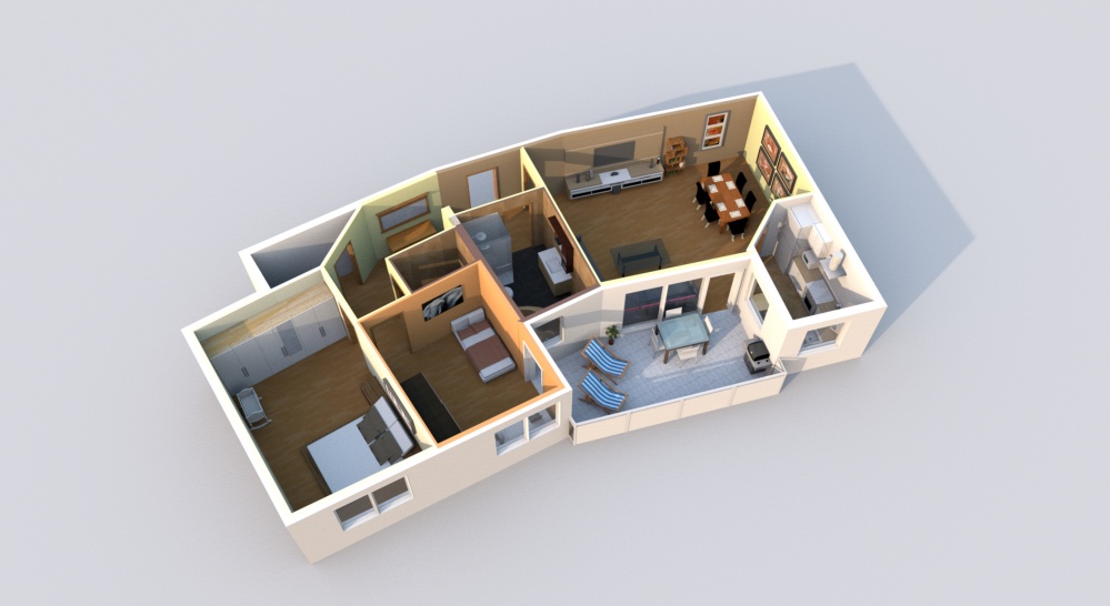 3D Grundriss Wohnung kaufen Heilbronn