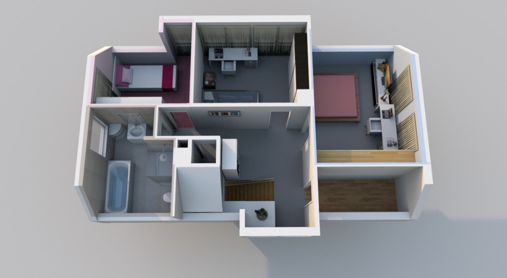 3D Grundriss DG Haus kaufen Stuttgart