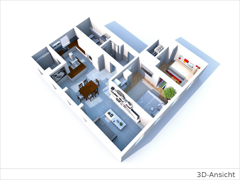 3D-Grundriss Wohnung kaufen Stuttgart / Bad Cannstatt