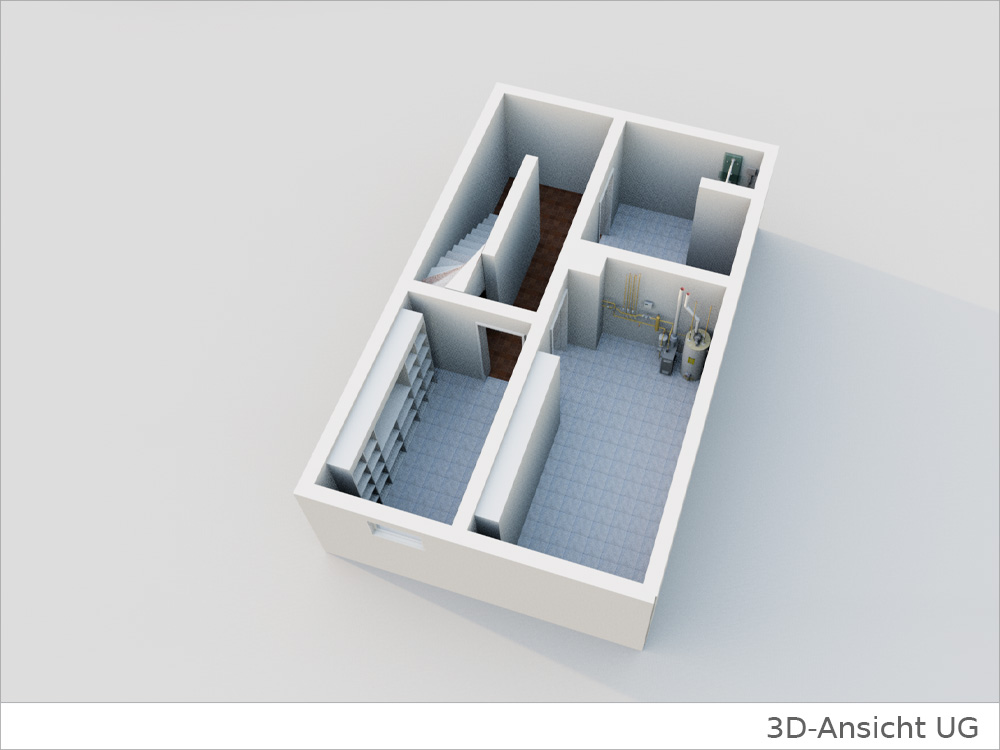 3D Grundriss UG Haus kaufen Stuttgart / Kaltental