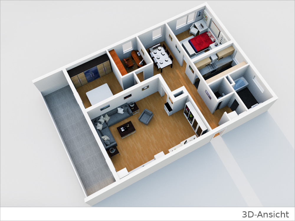 3D Ansicht Wohnung kaufen Stuttgart