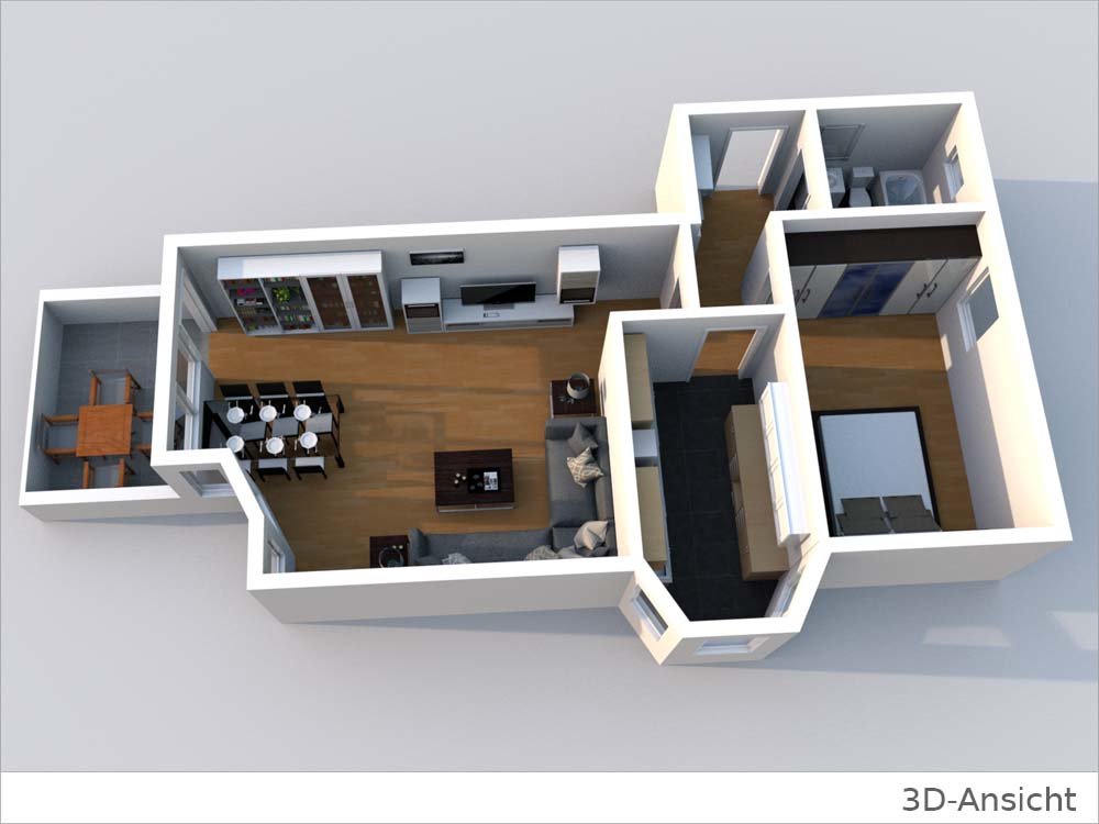 3D Ansicht Wohnung kaufen Stuttgart