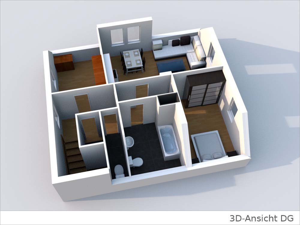 3D Ansicht DG Haus kaufen Stuttgart